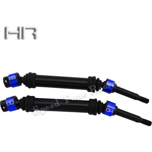 HR Reinforced Steel Spline Telescopic Pair of Universal Joints Driveshaft CVD for Losi 110 Rock Rey 4WD