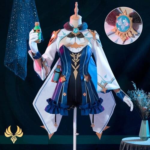 Game Genshin Impact Harmless sweetness SUCROSE Cosplay Costume Women Cute Dress Halloween Outfits Carnival Uniforms Custom Made