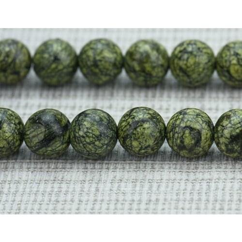 2 strands natural serpentine 6-12mm smooth round loose beads for jewelry making design bracelet