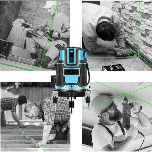 Laser Level USB 2/3/5 Cross Line 3D Green Laser Level Self-leveling Horizontal Vertical 360 Degree Rotating Measuring Tool