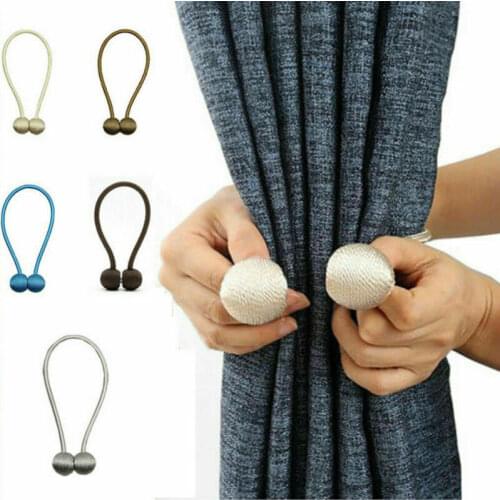 Ball Magnetic Curtain Buckle Holder Tieback Clips Home Decor Window Accessories
