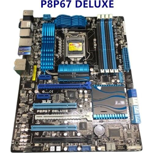 For asus P8P67 Deluxe Desktop Motherboard P67 Socket LGA 1155 DDR3 32G ATX UEFI BIOS Original Used Mainboard