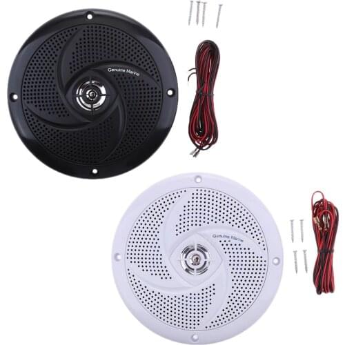 2 Pieces 6.5 inch Marine Speakers Stereo Sound - Waterproof White & Black