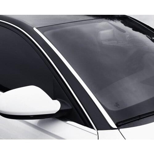 Fit for Audi A6L 12-18 windshield trim strip front window modified with stainless steel bright strip body exterior accessories