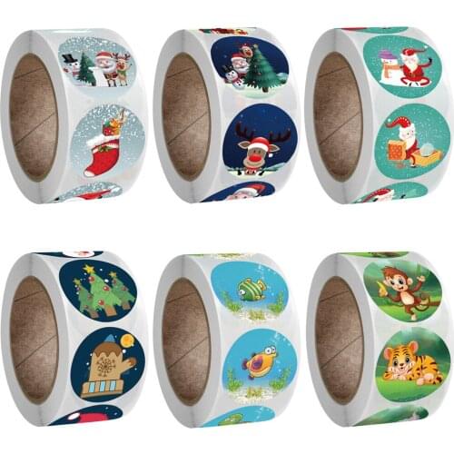 Cute Animal Stickers Pegatinas Christmas Stickers Aesthetic Kids Toy Gift Self Adhesive Label Diary Decoration Stationery 500PCS