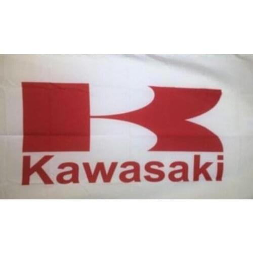 New Kawasaki Logo 3x5 Flag Banner Decor ATV Dirt Bike Motocross Motorcycle