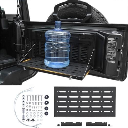 Foldable Rear Tailgate Door Table Storage Cargo Shelf For Jeep Wrangler JL JLU