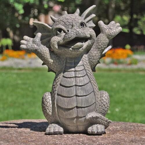 Resin Dragon Statue Zen Yoga Dragon Home Garden Statue Decoration Dragon Buddha Art Sculptures For Outdoor Backyard Porch Statue