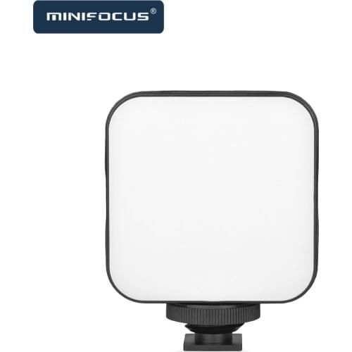 Mini LED Video Light Photography Fill-in Lamp 6500K Dimmable 5W with Cold Shoe Mount Adapter for Canon Nikon Sony DSLR Camera