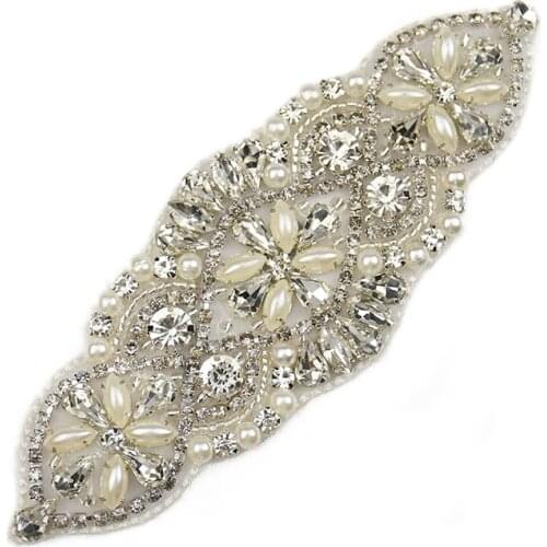 High Quality Handmade Crystal Rhinestone Appliques For Baby Sash WRA-491