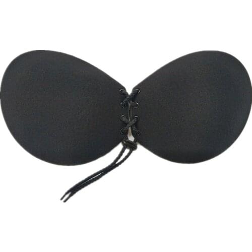 Womens Solid Color Self Adhesive Invisible Strapless Bra push up silicone Backless stick on gel Busty boob