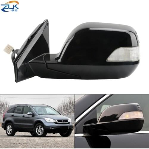 ZUK Car Exteriror Rearview Door Mirror Assy For HONDA CRV 2007-2011 RE1 RE2 RE4 9-PIN With LED Light Heating Electirc Folding