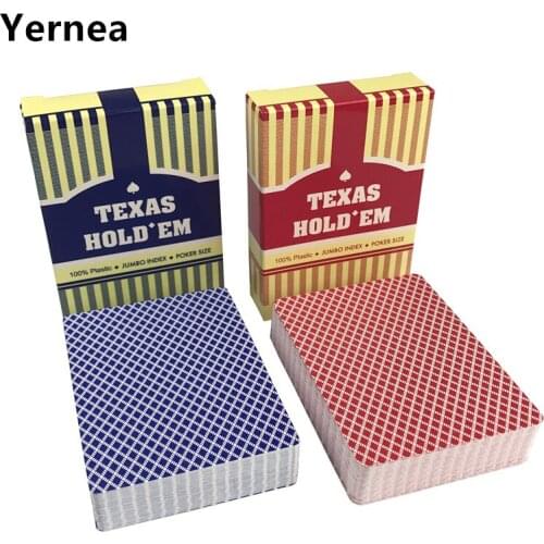 10pcs/Lot Baccarat Texas Hold'em Plastic Playing Cards Pokers Waterproof Frosting Poker Cards Board Games Entertainment