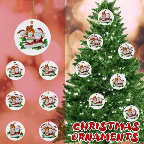 2020 Christmas Ornaments Hanging Decoration Gift Product Personalized Family Christmas tree Decorations For Home Indoor D60