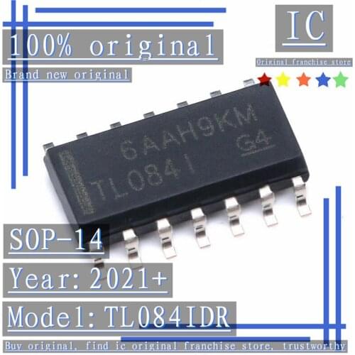 2021+100% Brand new original 10PCS-50PCS TL084IDR SOP-14 Quad Operational Amplifier High Voltage