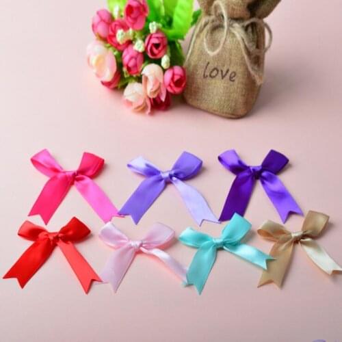500pcs DIY Handmade Bows Colorful Ribbon Hair Clothing Accessories Wedding gift bowknot ribbon Craft for candy box decoration