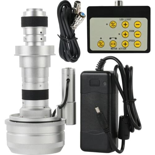 Automatic Motorized Synchronous Motor Action 3D Stereo Industrial 25X - 150X C Mount Zoom Lens For Microscope Video Camera