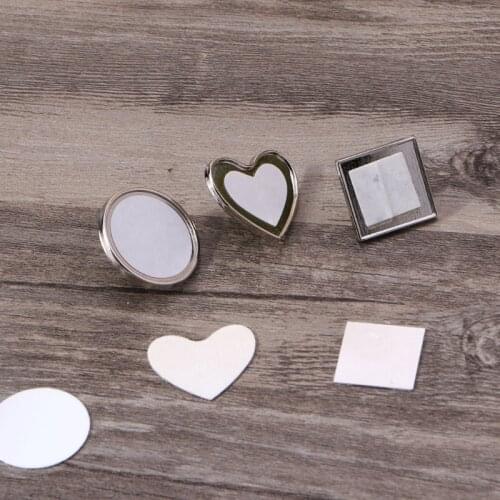 5 PCs MDF Sublimation Blank Badge Pendants Single-Sided Printed Heat Transfer Badge for Christmas Valentine Graduation Present