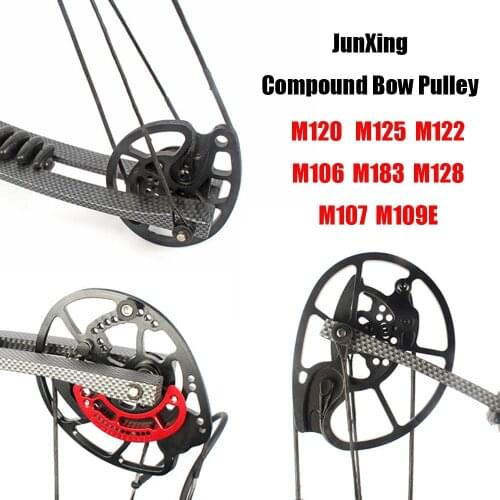 1 Pair Compound Bow Pulley DIY JunXing M106 M120 M125 M122 M183 M128 M109E M107 for Outdoor Archery Hunting Accessory
