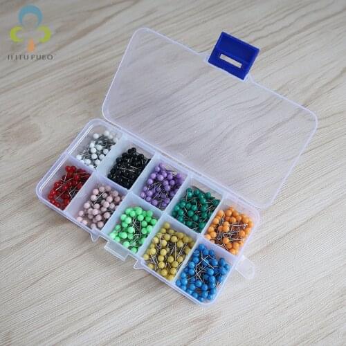 50pcs/100pcs/200pcs Colorful Round Pearl Head Light Locating Pins DIY Craft Tools Sewing Pins Fishing Gear Accessories Pin DDJ