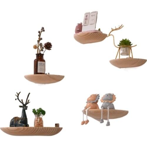 Wood Wall Shelf Decoration Wall Decorative Rack Nordic Retro Shelf Home Decore Wall Hanging Decor Hanging Rack