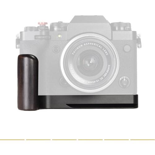 WEPOTO XT4 Grip Metal BracketQuick Release Base Black EbonyLumber Handle Compatible with Fuji XT4(GP-XT4B)