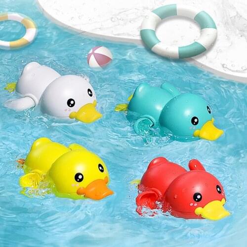 New Summer Bathroom Bath Shower Baby Clockwork Swimming Children Play Water Cute Little Duck Bathing Bathtub Toys For Kid Gifts