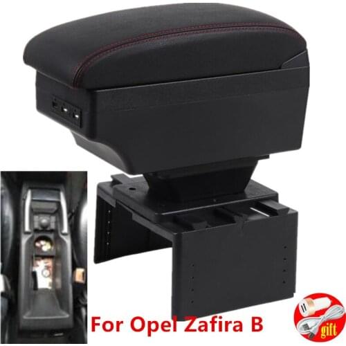 For Opel Zafira B Armrest Interior Parts special Retrofit parts Car Armrest Center Storage box with USB LED light