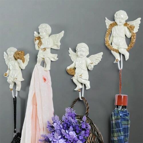 European Angel Creative Decoration Hook Coat Hook Porch Door Stereo Wall Decoration Personality Wall Key Hook Room Decor