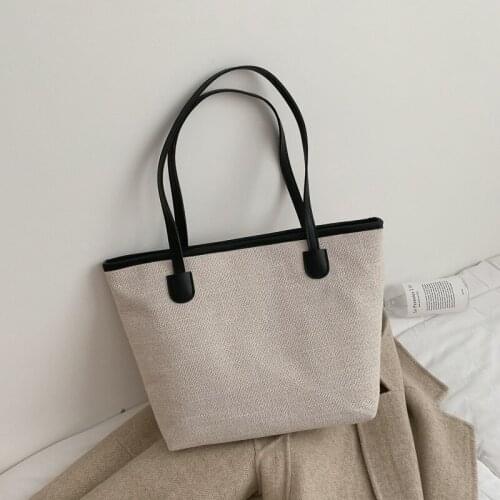 Canvas Bag Women 2020 New Korean Style Trendy Wild Large-capacity Tote Bag Casual Art Student One-shoulder Tote Designer Bag
