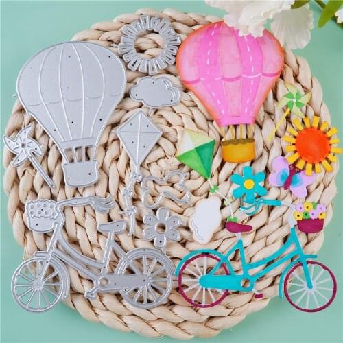 InLoveArts Spring Outing Metal Cutting Dies Hot Air Balloon Scrapbooking For Making Cards Decorative Embossing DIY Craft Stencil