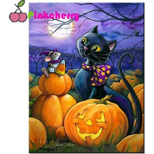 Cartoon Pumpkin 5d diy diamond painting mosaic stitch full square round drill diamond embroidery Halloween gift kids k1033