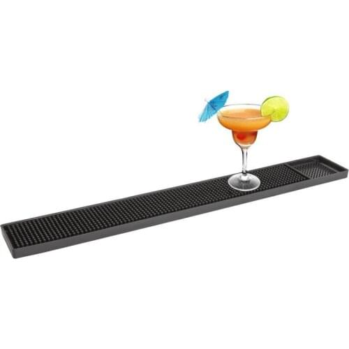 Non-slip Rubber Bar Mat Bar Runner Glass Drip Tray Beer Drink Rail Bars Service Mat PR Sale