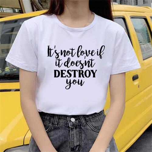 New T-shirt Female Letter Printed t shirt Harajuku 90s Short Sleeve T-Shirt Lady Casual Tops tees TX5993