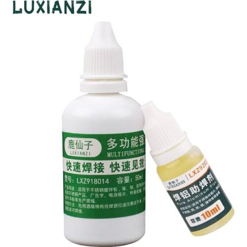 LUXIANZI 50ml Stainless Soldering Flux For Welding Iron Steel Plate Battery Solders Water Lead-free No-clean Liquid Paste Flux