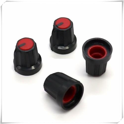 10 Pieces Plastic Flower Shaft Knob Diameter 15mm Height 16.5mm Potentiometer Encoder Knob Gear Shaped Inner Hole 6mm
