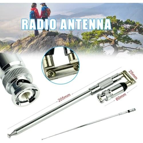 76-108MHz Telescopic Antenna BNC Connector Durable for FM Transmitter Radio FKU66