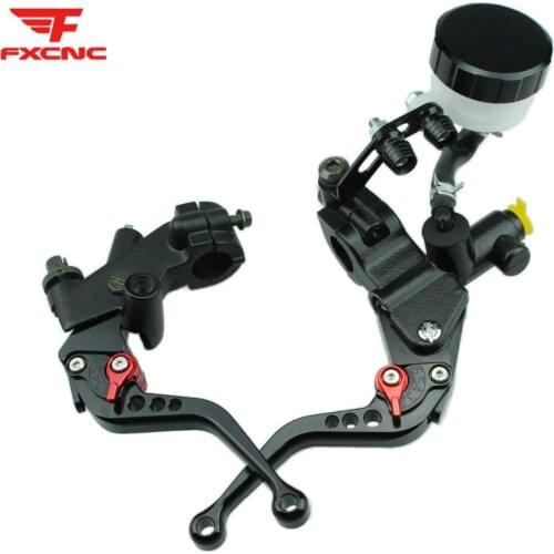 For Aprilia RS125 Yamaha YZF R125 7/8" 22mm Adjust CNC Motorcycle Brake Clutch Levers Master Cylinder Reservoir Hydraulic Brake