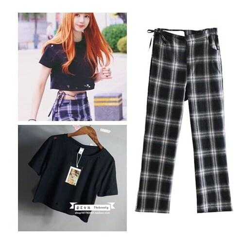 Xingju Women's Plaid Trousers