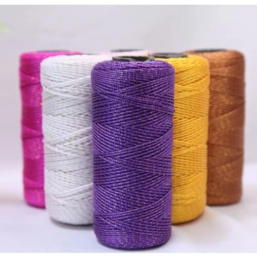 Bright Silk Twisted String Handmade Crochet DIY Hat Crochet Shoes Cushion Doll Line Medium Thickness Wool chunky yarn thick yarn