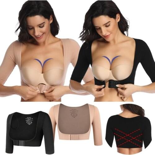 Miss Moly Womens Shapewear Tops Upper Arm Shaper Compression Sleeve Crop Slimming Underwear Humpback Posture Corrector