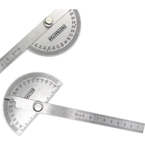 10PCS Protractor Stainless Protractor Round Head Angle Finder Craftsman Rule Ruler Machinist Tool