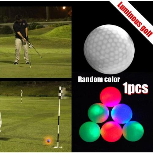 1Pcs Golf Balls Luminous Light Up Golf Balls LED Luminous Ball Glow Reusable Night Golf Ball For Night Golf Training Accessory