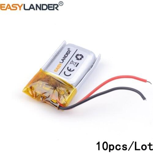 10pcs /Lot 3.7v lithium Li ion polymer rechargeable battery 371422 90mAh for MP3 Bluetooth Battery Clips Batter