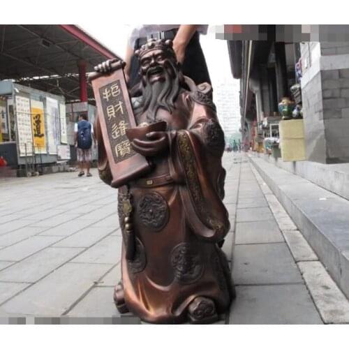 31 Chinese famous Bronze Copper Lucky Dragon God of wealth mammon Buddha Statue
