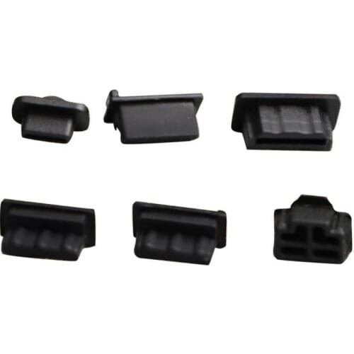 6Pcs/Set Dust Plug USB HDM Interface Dust Proof Silicone Multipurpose Game Console Stoppers Games Accessories for PS5