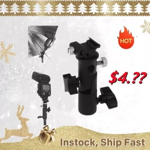 Photography Accessories Flash Light Bracket Stand Speedlite Holder Adapter 1/4" 3/8" Mount Hot Shoe Photography Flash Triopod