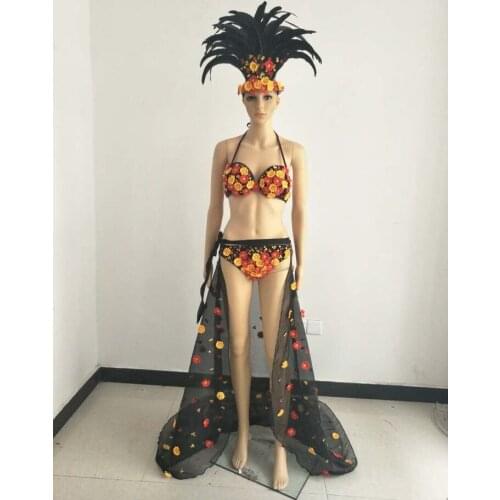 Latin dance Samba accessories Fashion exquisite headdress feathers Delicate dance shows accessories Samba clothing