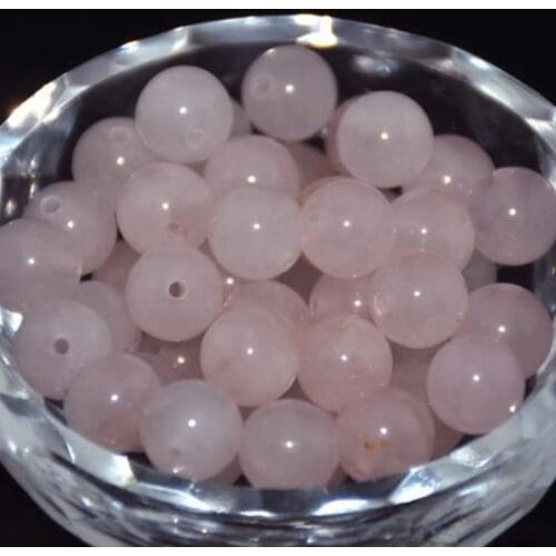 Rose Quartz Loose Beads Natural Gemstone Smooth Round for Jewelry Making