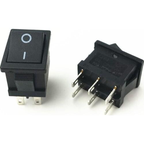 Black 6 foot 2 rocker switch rocker power switch file import 6A/250V